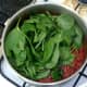 Spinach is added to simmering curry