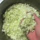 Freshly chopped cabbage