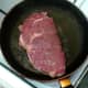 Sirloin steak is put on to fry