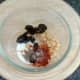 Chickpeas and olives are mixed with yoghurt and smoked paprika