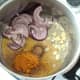 Sauteing base curry ingredients
