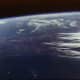 Photo of earth taken by John Glenn from orbit. Photo courtesy of NASA.