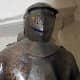 This is the armour of a 'cuirassier' or cavalry officer. It was made around 1640 and so could have been worn by a soldier during the battles of the English Civil War