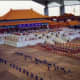 Scale models of the buildings in the Forbidden City in China