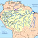 A map of the Amazon River, including its various tributaries.
