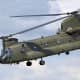 Boeing CH-47 Chinook. A military transport helicopter - one of the most distinctive of aircraft, and very different in design to the Bell 47 and Iroquois helicopters shown earlier. This is another aircraft which has been in service for over 50 years.