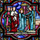 A beautiful stained glass from Lille Cathedral, depicting St. Aloysius' entrance into the Jesuit Order.