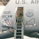 Art on a C-5A indicating Major Air Command, The aircraft's home location, and some fun nose art.