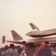 The STS Enterprise attached to a Boeing 747 at Dulles IAP, 1983.