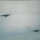 C-130s during a mass parachute jump.