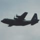 A USAF C-130 over Andrews, AFB.