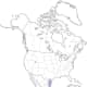 Map showing the limited range in the United States of the Audubon's oriole.