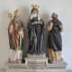 This altar with hand carved statues of the three siblings is from W&uuml;rtemburg, Germany.