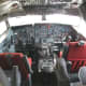 Inside of a Boeing 707-120 cockpit.