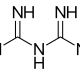 Skeletal formula of a metformin molecule 