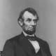 This Abraham Lincoln photo of him in a sitting pose was used on the five-dollar bill taken on February 9, 1864 at Brady's studio in Washington.