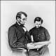 One of two official photos of Lincoln and Tad taken together.