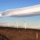 Lenticular cloud over a windmill farm