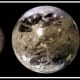 Family portrait of Jupiter's four largest moons, the &quot;Galilean&quot; moons: Io, Europa, Ganymede, Callisto. Click link below for detailed info about each moon: