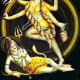 Shiva and Kali, by an unknown artist, photographed and reworked by Vinaya