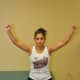 Raise your arms forward in front of you, with your hands 30”-36” apart.