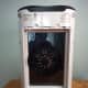 Air purifier with back panel and both filter units removed