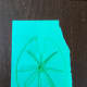 Draw a lily pad on construction paper. Cut it out.