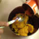 Adding in the yummy pumpkin puree.