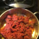 Put in your ground beef and mix together as it heats.