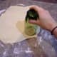 Step Fourteen: With a glass that will give you the size biscuit you are looking for, cut out your biscuits.