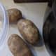 Start with three long potatoes.