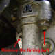EE. Remove the bolts to remove the timing belt tensioner.