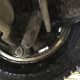 This is where a brake line let go near the caliper. The tire is soaked with brake fluid.