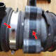 Mass air flow sensor: note the connection point
