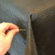 Hand stitch the corners from top to bottom as  pinned, removing the pins as you go.