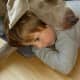 But Weimaraners also love kids who act as pillows!