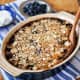 Baked buckwheat "oatmeal" with blueberries and almonds