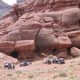 Notice all the caves in the side of the rocks.
