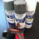 Rustoleum now offers an "Ultra-cover" spray paint that is advertised to bond to plastic as well as other challenging surfaces. Just to be safe, I'm still using a primer first on the vinyl wallboard that I can't sand. These spray paints & primers