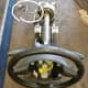 Assembled steering column removed from a 2009 Pontiac G6. Notice the wire coming out of the end of the column in the white circle.