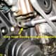 E. Power steering pump belt adjustment bolt