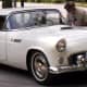 Ford's response to the Corvette was the T-bird, a flashy, cut-down version of a full size Ford, with an eye toward being stylish rather than speedy. It was designed to outsell the 'Vette, rather than outrace it ... and it did just that. ('56 shown)