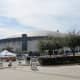 Subaru Test Driving area outside the NRG Center with Astrodome & NRG Stadium in background