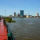 The Maumee River flows into the Lake Erie at the city of Toledo, OH.