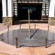A 9-ft diameter granite sundial at The Surprise Crossing shopping Center in Surprise Arizona.