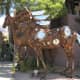 Recycled art horses 