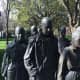 "Rush Hour" by sculptor George Segal (1924 - 2000). He was awarded the US National Medal of Arts in 1999.