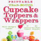 Printable Cupcake Wrappers and Toppers by Carla Chadwick