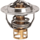 Automobile thermostat with cylindrical brass center containing wax