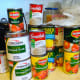 Canned food from this month's food distribution
